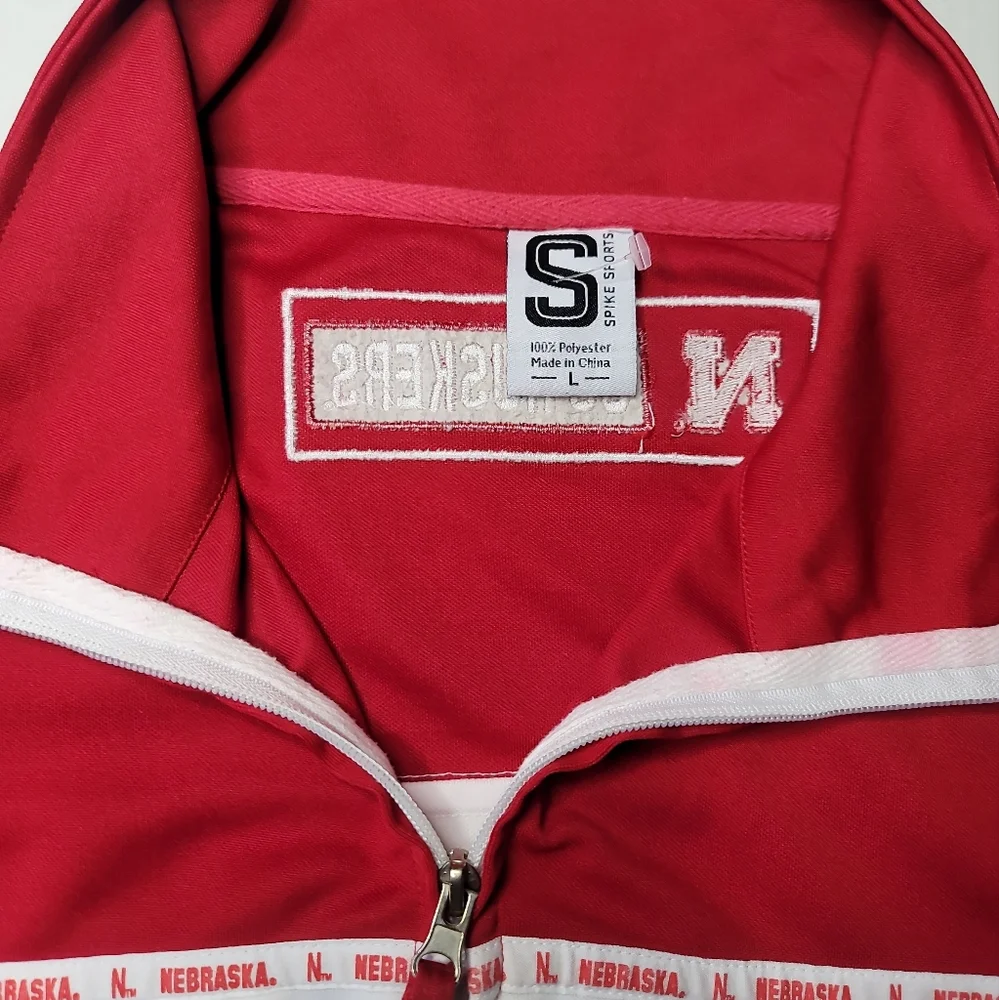 Spike Sports NCAA Nebraska Cornhuskers Zip Up Track Jacket Men's Large - Picture 7 of 11